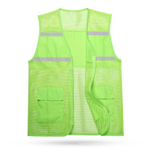 Hi Vis Reflective Safety Mesh Breathable Vest With Pockets